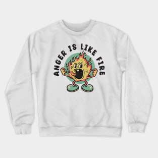 vintage fire mascot character Crewneck Sweatshirt